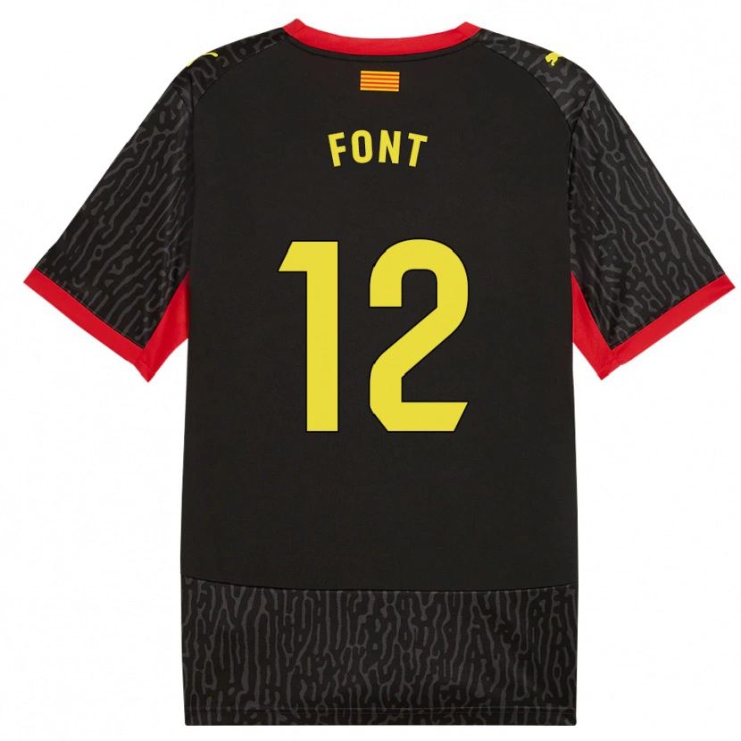 Danxen Dames Jordi Font #12 Zwart Geel Rood Uitshirt Uittenue 2026/27 T-Shirt