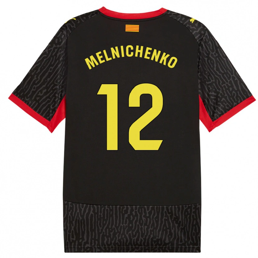 Danxen Dames Dmytro Melnichenko #12 Zwart Geel Rood Uitshirt Uittenue 2026/27 T-Shirt