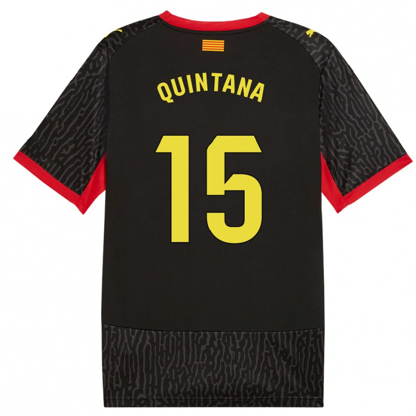 Danxen Dames Amru Quintana #15 Zwart Geel Rood Uitshirt Uittenue 2026/27 T-Shirt