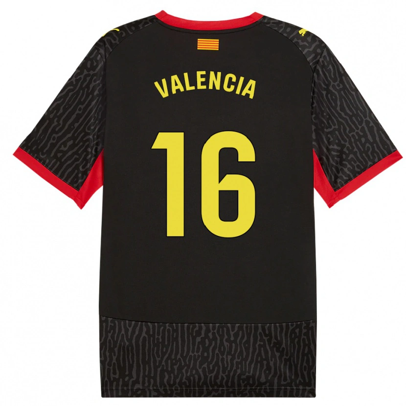 Danxen Dames Carla Valencia #16 Zwart Geel Rood Uitshirt Uittenue 2026/27 T-Shirt