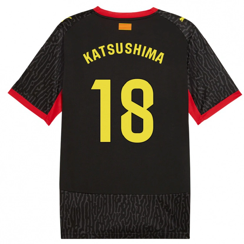 Danxen Dames Shinnosuke Katsushima #18 Zwart Geel Rood Uitshirt Uittenue 2026/27 T-Shirt
