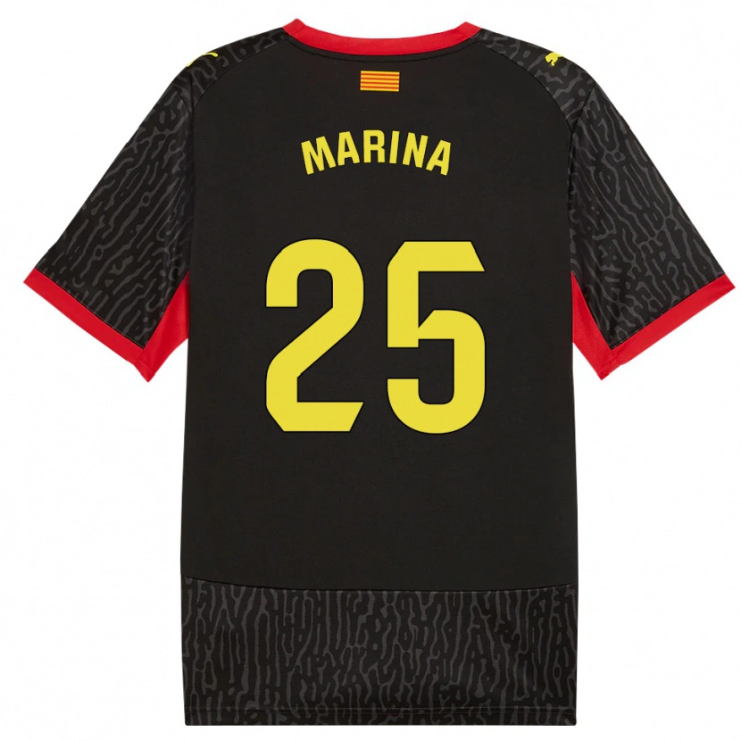 Danxen Dames Sergi Marina #25 Zwart Geel Rood Uitshirt Uittenue 2026/27 T-Shirt