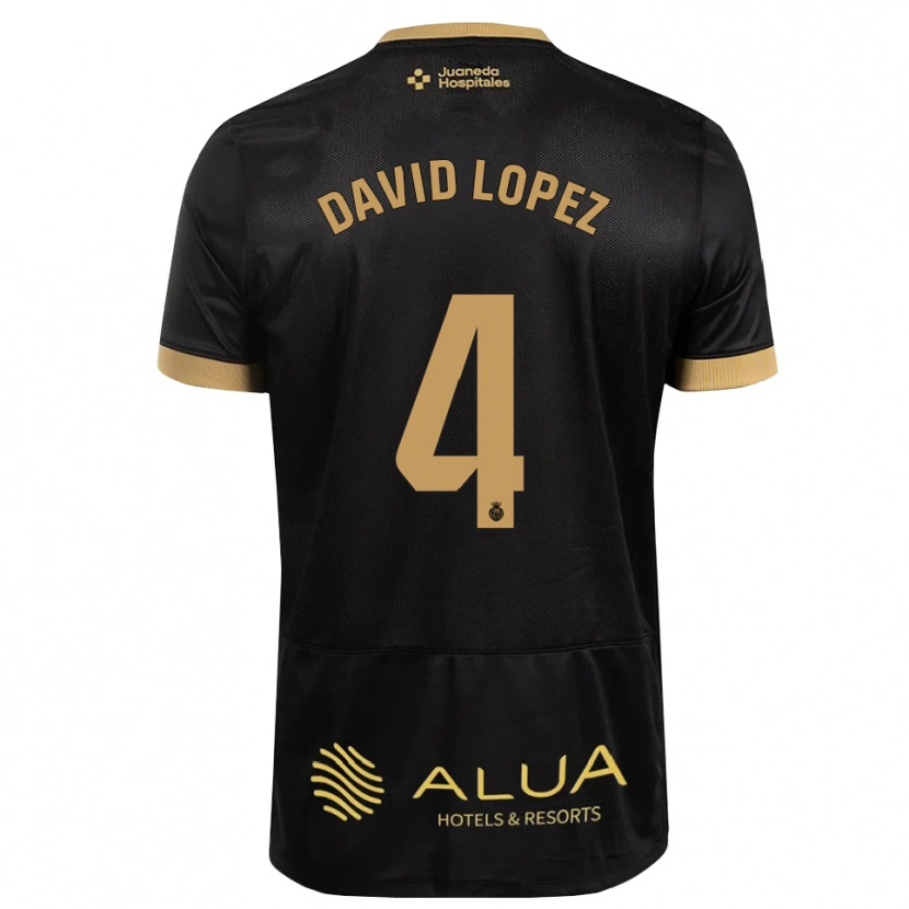 Danxen Dames David López #4 Zwart Zandbruin Zwaar Hout Uitshirt Uittenue 2026/27 T-Shirt