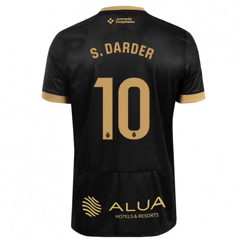 Danxen Dames Sergi Darder #10 Zwart Zandbruin Zwaar Hout Uitshirt Uittenue 2026/27 T-Shirt