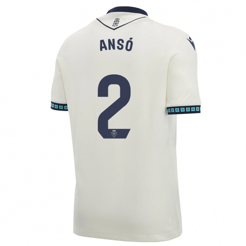 Danxen Dames Mikel Ansó #2 Wit Zwart Licht Hemelsblauw Uitshirt Uittenue 2026/27 T-Shirt