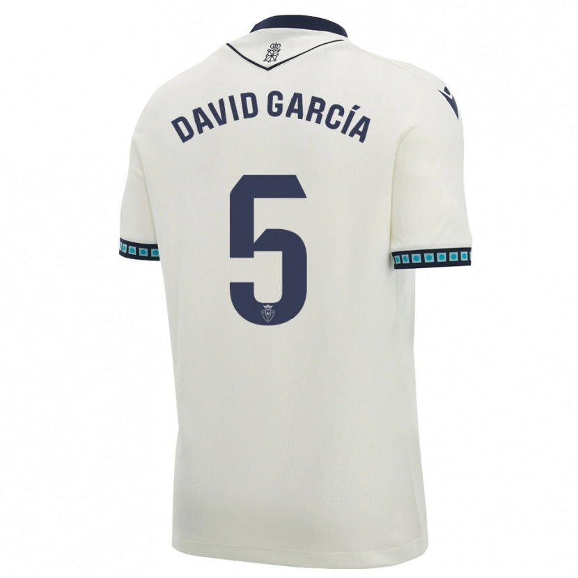 Danxen Dames David García #5 Wit Zwart Licht Hemelsblauw Uitshirt Uittenue 2026/27 T-Shirt