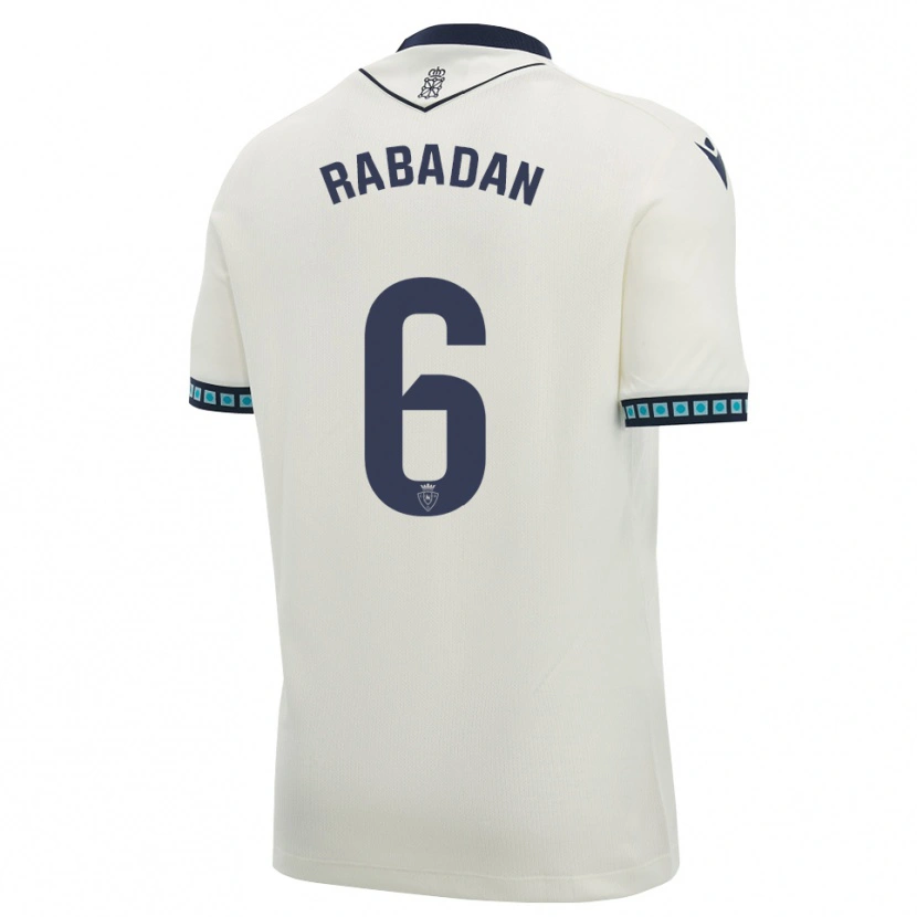Danxen Dames David Rabadán #6 Wit Zwart Licht Hemelsblauw Uitshirt Uittenue 2026/27 T-Shirt