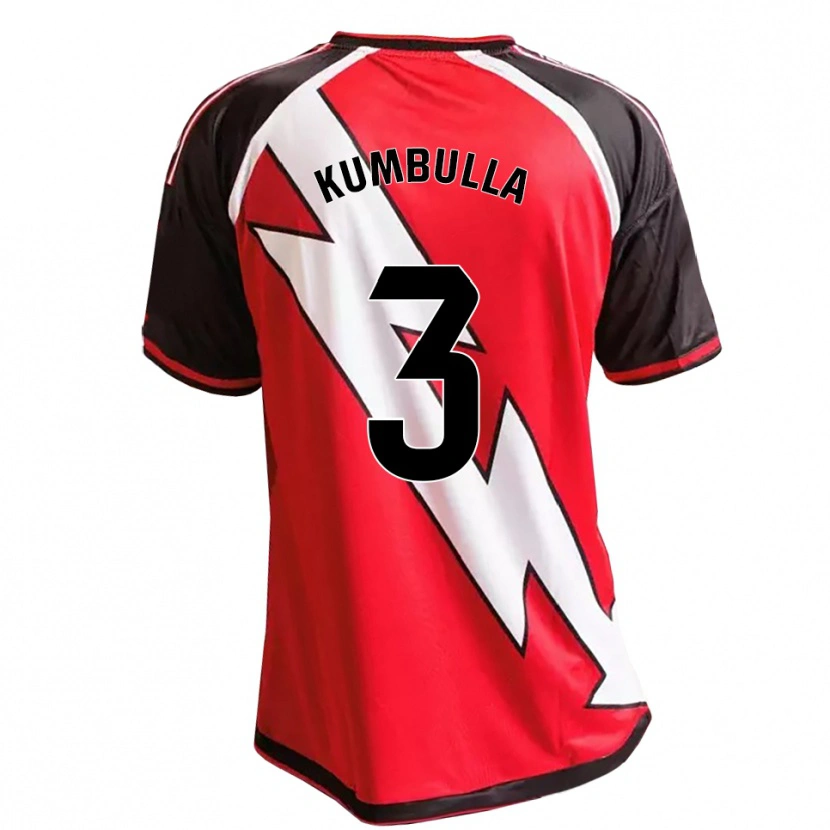 Danxen Dames Marash Kumbulla #3 Rood Zwart Wit Uitshirt Uittenue 2026/27 T-Shirt