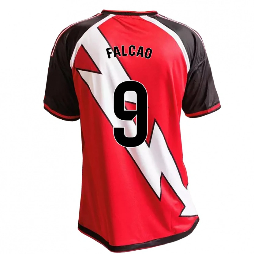 Danxen Dames Radamel Falcao #9 Rood Zwart Wit Uitshirt Uittenue 2026/27 T-Shirt