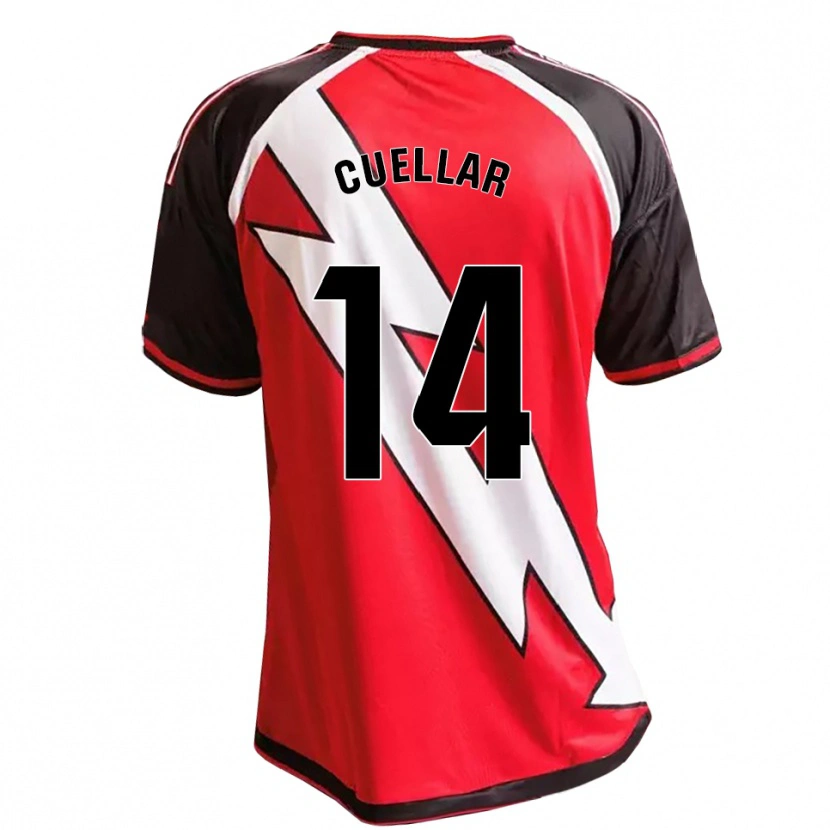 Danxen Dames Alberto Cuéllar #14 Rood Zwart Wit Uitshirt Uittenue 2026/27 T-Shirt