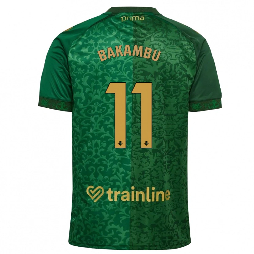 Danxen Dames Cedric Bakambu #11 Bosgroen Donker Goudenrood Uitshirt Uittenue 2026/27 T-Shirt