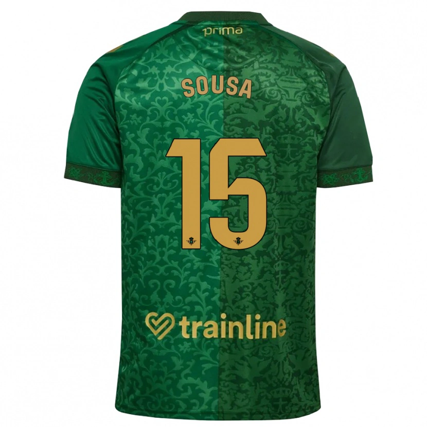 Danxen Dames Vasco Sousa #15 Bosgroen Donker Goudenrood Uitshirt Uittenue 2026/27 T-Shirt