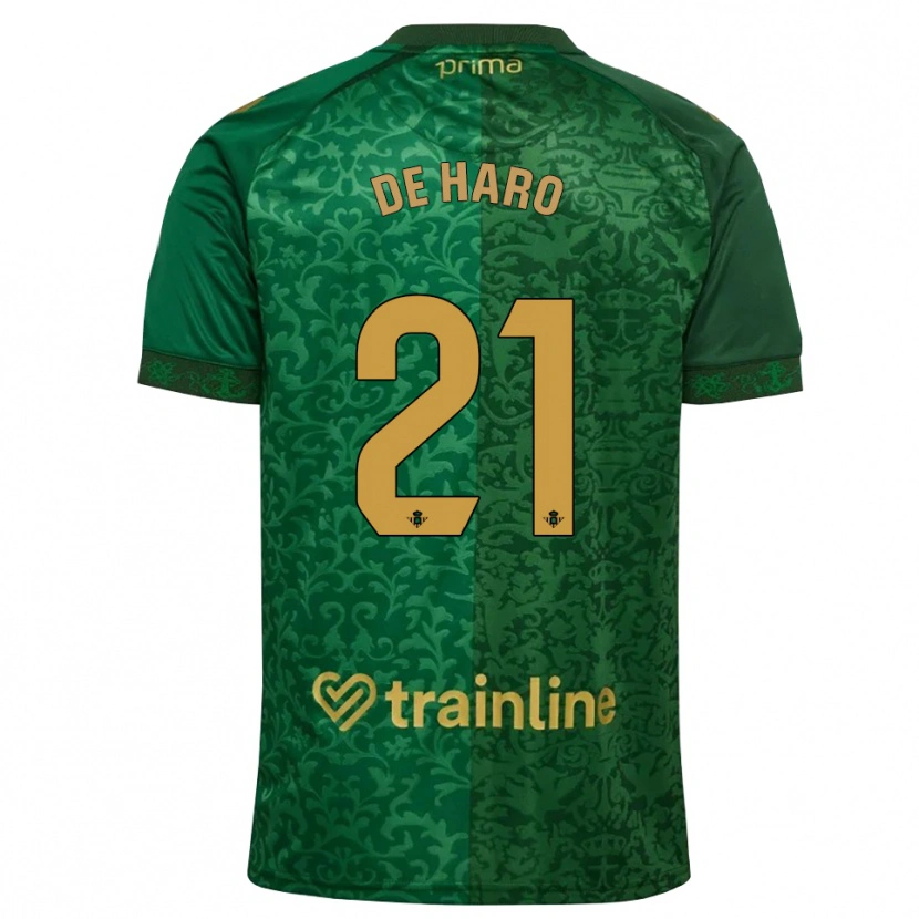 Danxen Dames Alberto De Haro #21 Bosgroen Donker Goudenrood Uitshirt Uittenue 2026/27 T-Shirt