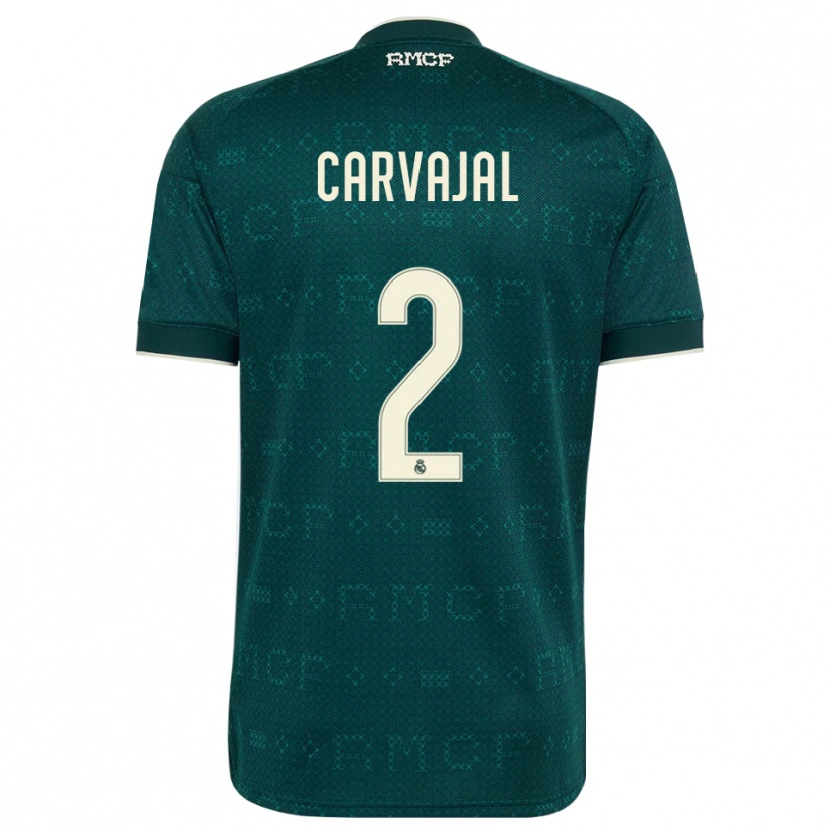 Danxen Dames Daniel Carvajal #2 Donker Leigrijs Wit Uitshirt Uittenue 2026/27 T-Shirt