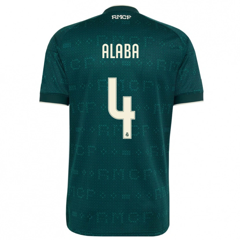 Danxen Dames David Alaba #4 Donker Leigrijs Wit Uitshirt Uittenue 2026/27 T-Shirt