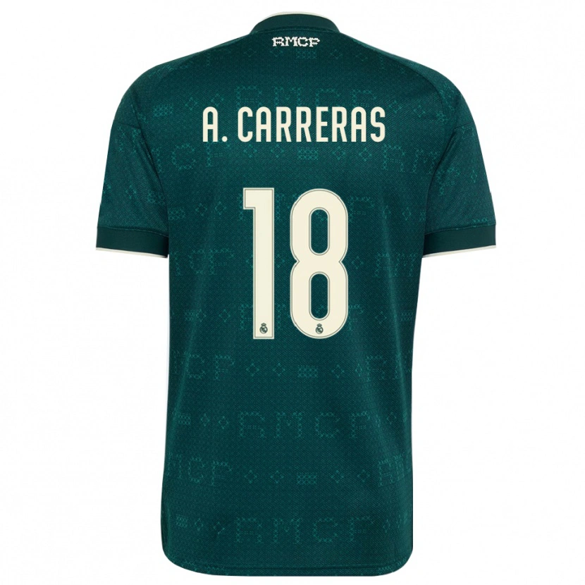 Danxen Dames Álvaro Carreras #18 Donker Leigrijs Wit Uitshirt Uittenue 2026/27 T-Shirt