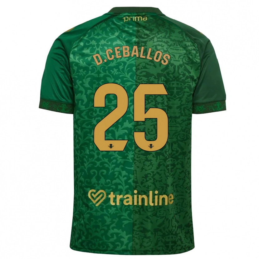 Danxen Dames Dani Ceballos #25 Bosgroen Donker Goudenrood Uitshirt Uittenue 2026/27 T-Shirt