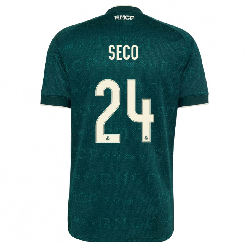 Danxen Dames Ferran Seco #24 Donker Leigrijs Wit Uitshirt Uittenue 2026/27 T-Shirt