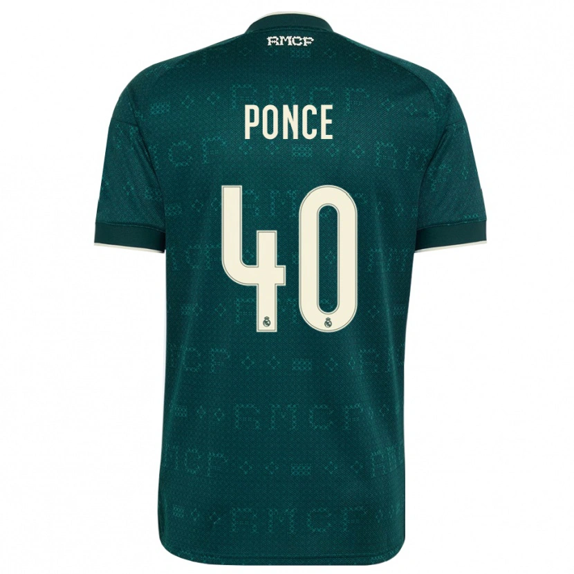 Danxen Dames Guille Ponce #40 Donker Leigrijs Wit Uitshirt Uittenue 2026/27 T-Shirt
