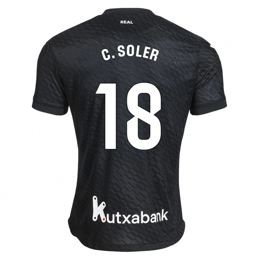 Danxen Dames Carlos Soler #18 Zwart Wit Uitshirt Uittenue 2026/27 T-Shirt