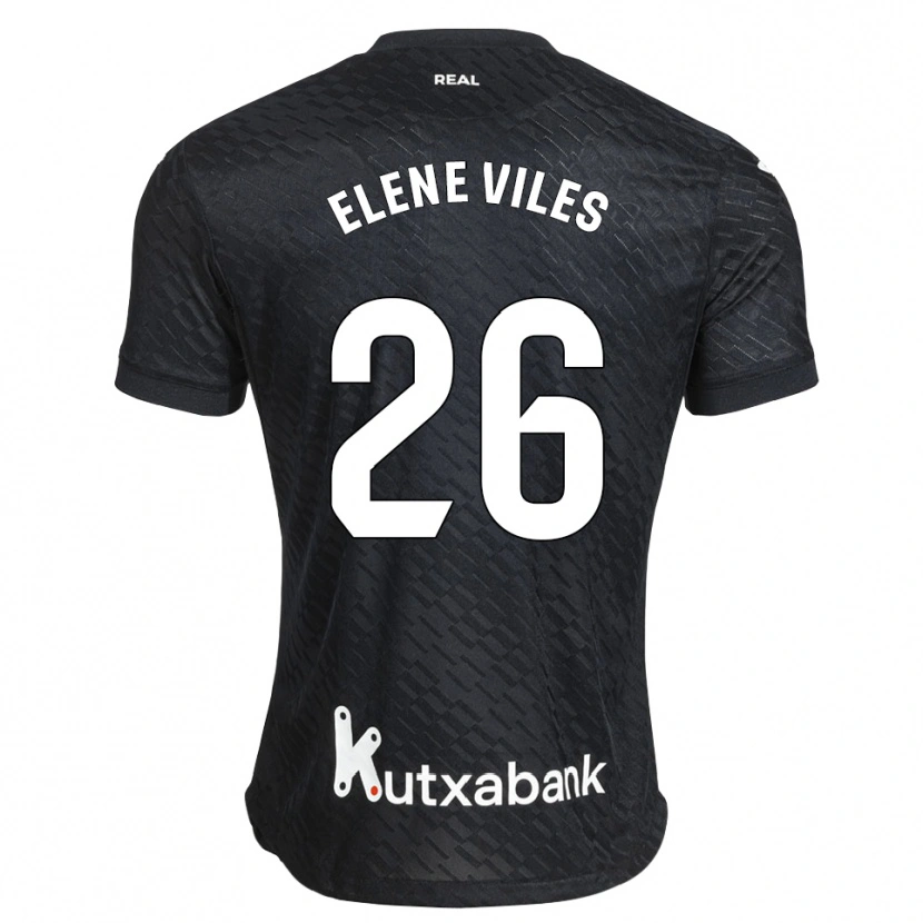 Danxen Dames Elene Viles Odriozola #26 Zwart Wit Uitshirt Uittenue 2026/27 T-Shirt