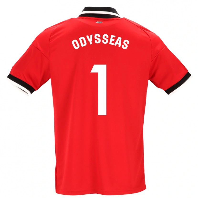 Danxen Dames Odysseas Vlachodimos #1 Zwart Wit Rood Uitshirt Uittenue 2026/27 T-Shirt