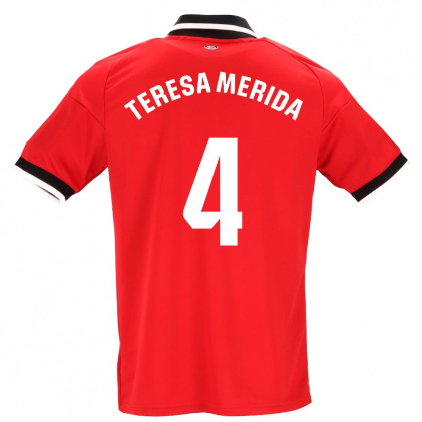 Danxen Dames Teresa Merida #4 Zwart Wit Rood Uitshirt Uittenue 2026/27 T-Shirt