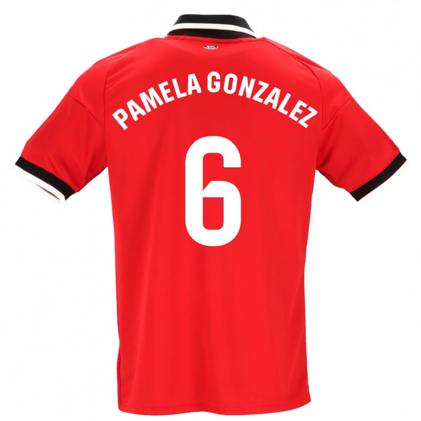 Danxen Dames Cinthia Pamela González Medina #6 Zwart Wit Rood Uitshirt Uittenue 2026/27 T-Shirt