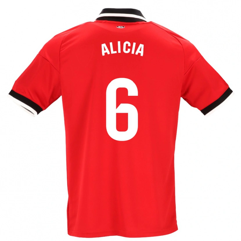 Danxen Dames Alicia Redondo #6 Zwart Wit Rood Uitshirt Uittenue 2026/27 T-Shirt