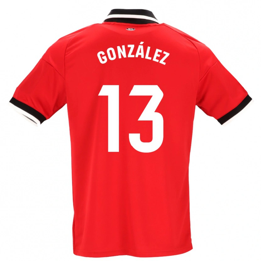Danxen Dames Fran González #13 Zwart Wit Rood Uitshirt Uittenue 2026/27 T-Shirt
