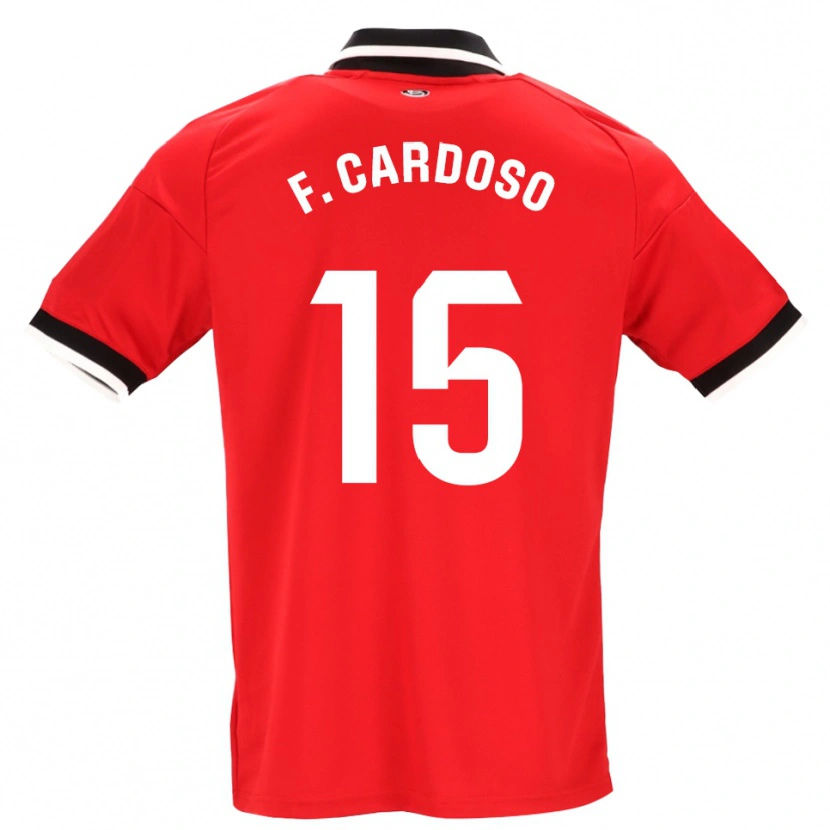Danxen Dames Fábio Cardoso #15 Zwart Wit Rood Uitshirt Uittenue 2026/27 T-Shirt