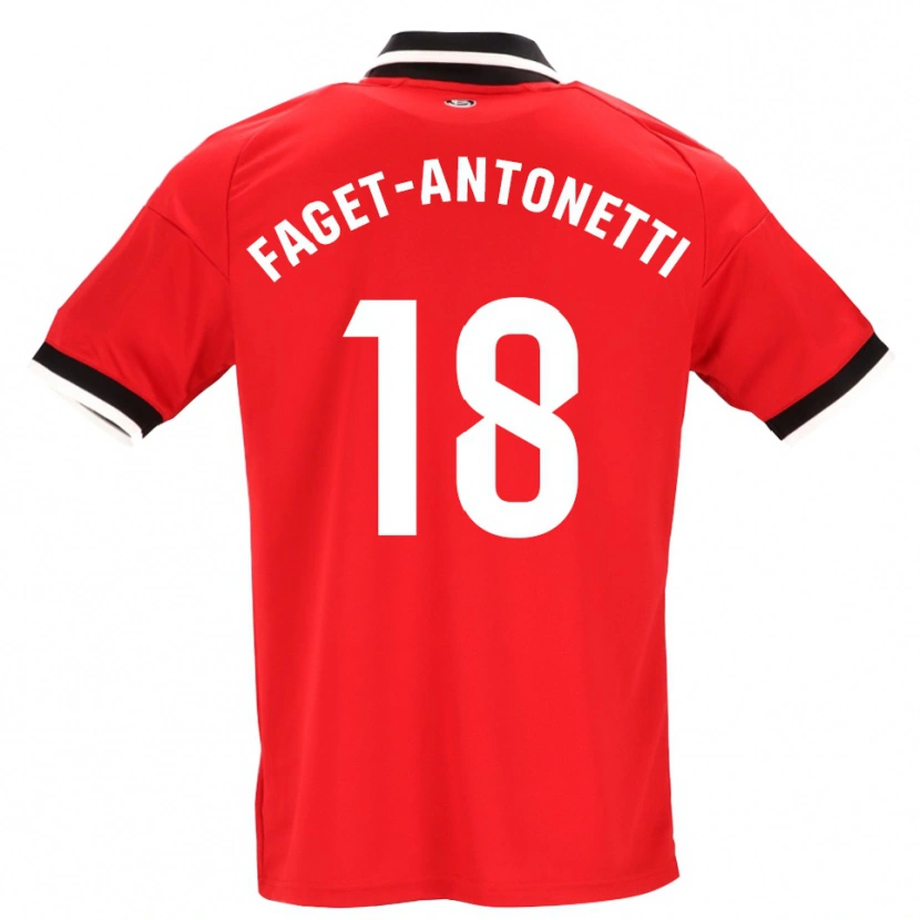 Danxen Dames Roméo Faget-Antonetti #18 Zwart Wit Rood Uitshirt Uittenue 2026/27 T-Shirt