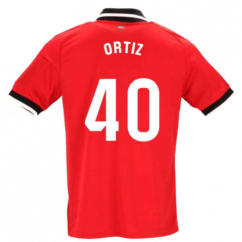 Danxen Dames Hugo Ortiz #40 Zwart Wit Rood Uitshirt Uittenue 2026/27 T-Shirt