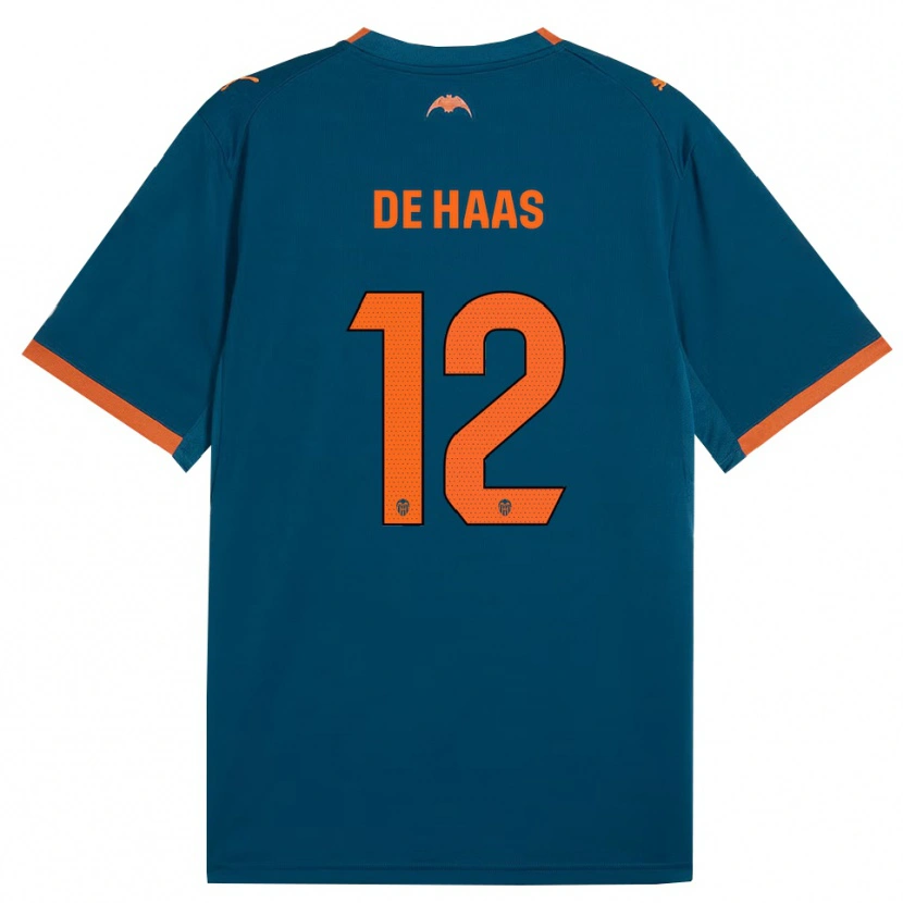 Danxen Dames Justin De Haas #12 Staalblauw Oranje Uitshirt Uittenue 2026/27 T-Shirt