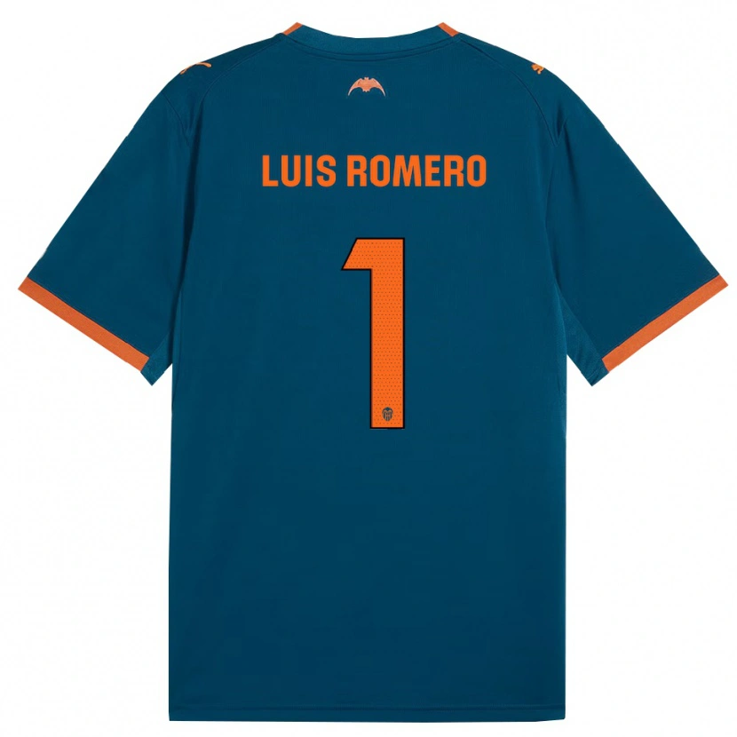 Danxen Dames Luis Romero #1 Staalblauw Oranje Uitshirt Uittenue 2026/27 T-Shirt