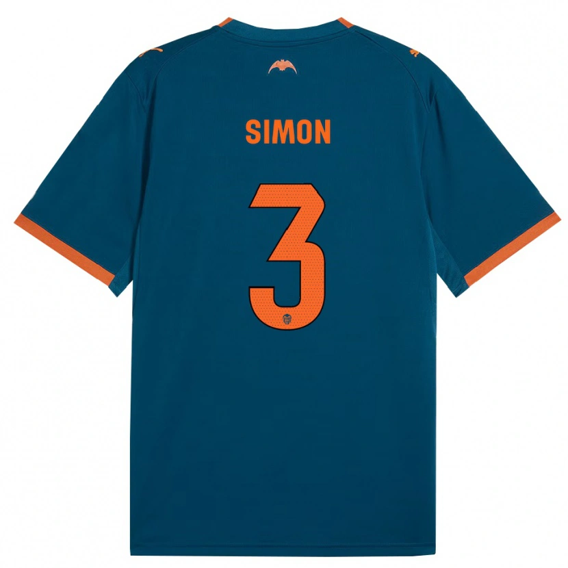 Danxen Dames Bénédicte Simon #3 Staalblauw Oranje Uitshirt Uittenue 2026/27 T-Shirt