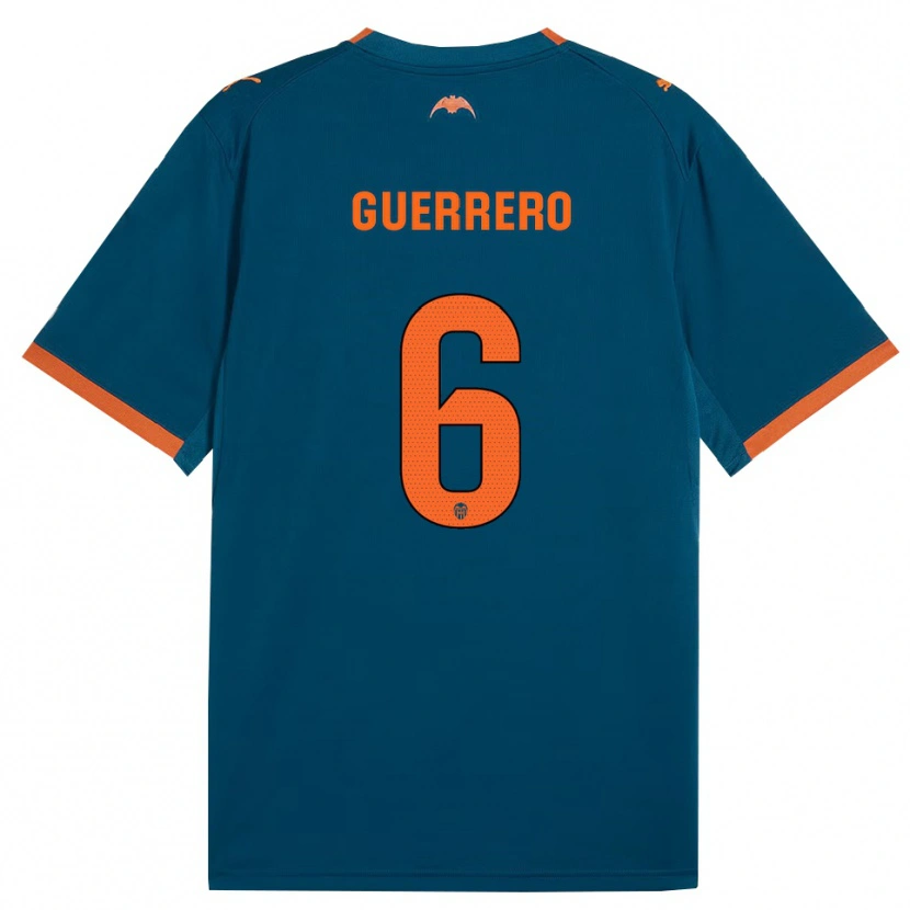 Danxen Dames Paula Guerrero #6 Staalblauw Oranje Uitshirt Uittenue 2026/27 T-Shirt