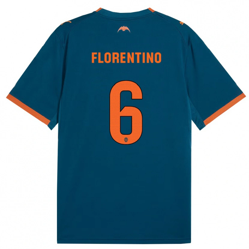 Danxen Dames Claudia Florentino #6 Staalblauw Oranje Uitshirt Uittenue 2026/27 T-Shirt