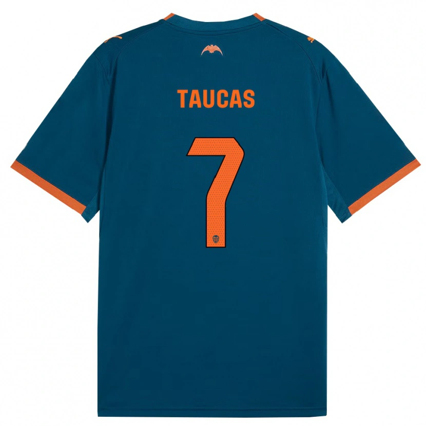 Danxen Dames Dominykas Taučas #7 Staalblauw Oranje Uitshirt Uittenue 2026/27 T-Shirt