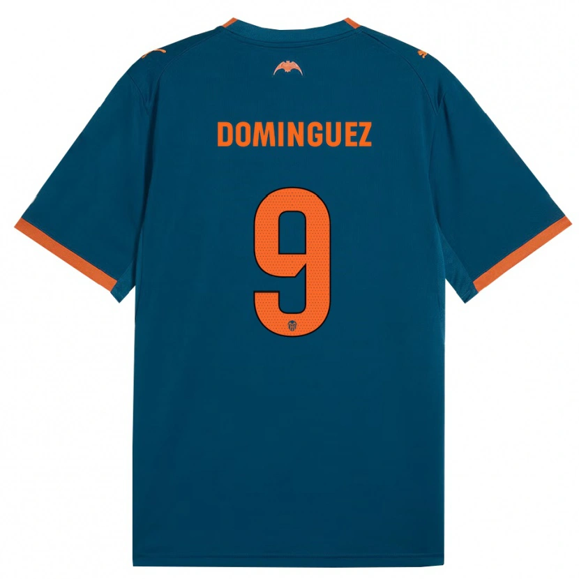 Danxen Dames Mario Dominguez #9 Staalblauw Oranje Uitshirt Uittenue 2026/27 T-Shirt