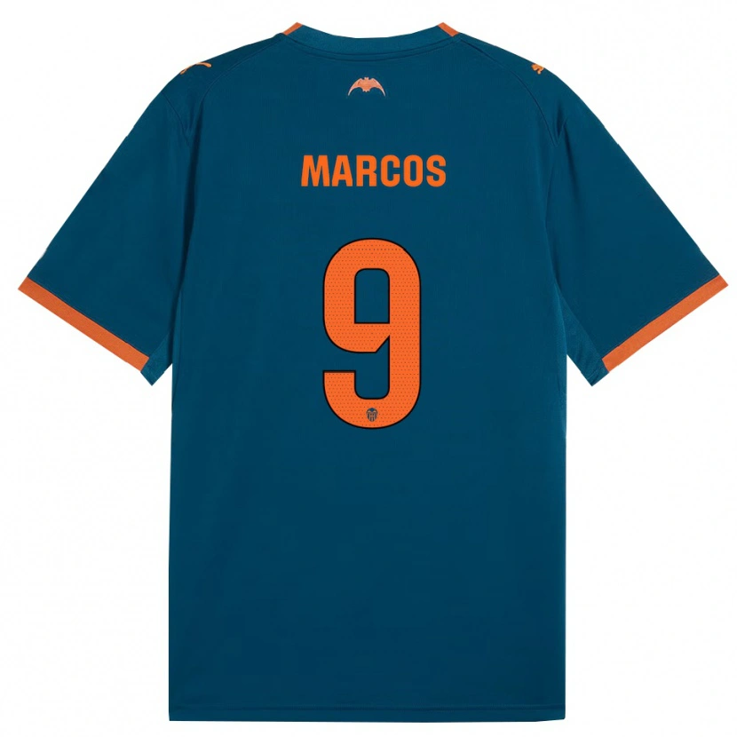 Danxen Dames Ana Marcos #9 Staalblauw Oranje Uitshirt Uittenue 2026/27 T-Shirt