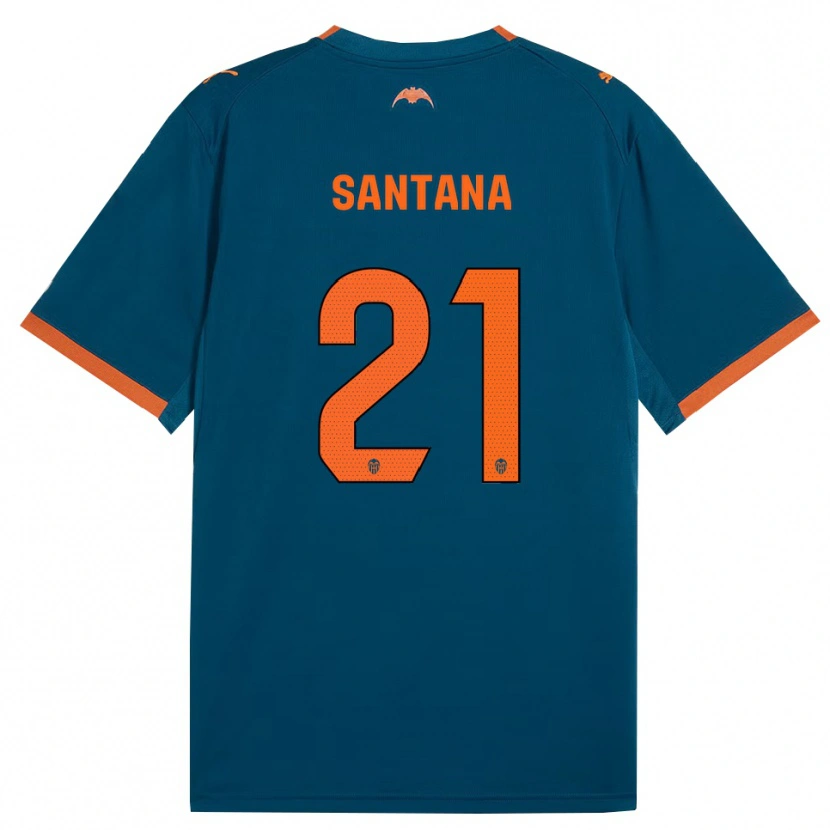 Danxen Dames Ismael Santana #21 Staalblauw Oranje Uitshirt Uittenue 2026/27 T-Shirt
