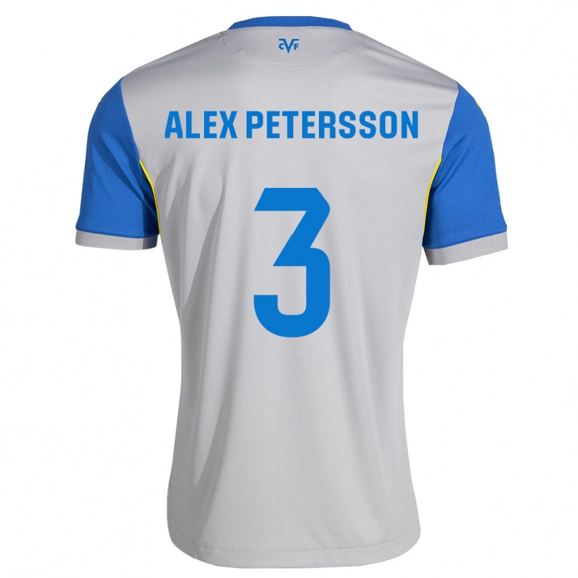 Danxen Dames Max Petersson #3 Dodgerblauw Grijs Uitshirt Uittenue 2026/27 T-Shirt