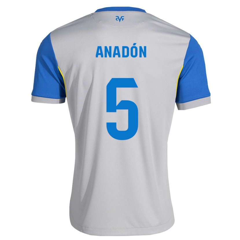 Danxen Dames Guillermo Anadón #5 Dodgerblauw Grijs Uitshirt Uittenue 2026/27 T-Shirt