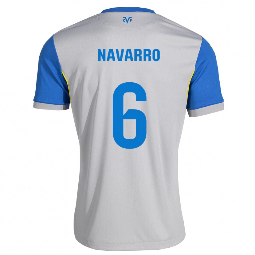 Danxen Dames Pau Navarro #6 Dodgerblauw Grijs Uitshirt Uittenue 2026/27 T-Shirt