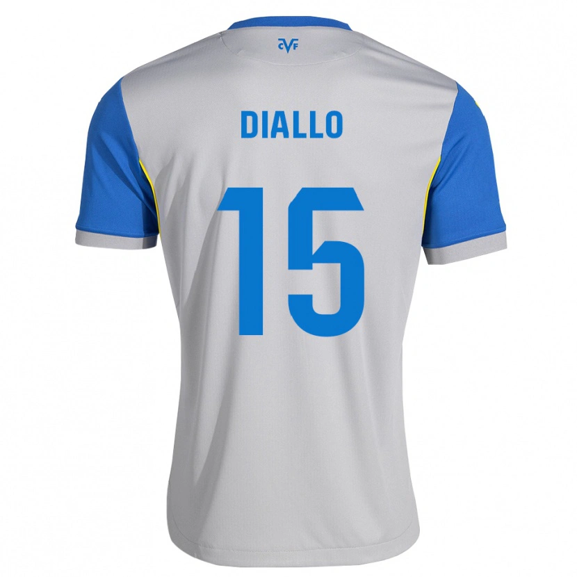 Danxen Dames Moussa Diallo #15 Dodgerblauw Grijs Uitshirt Uittenue 2026/27 T-Shirt