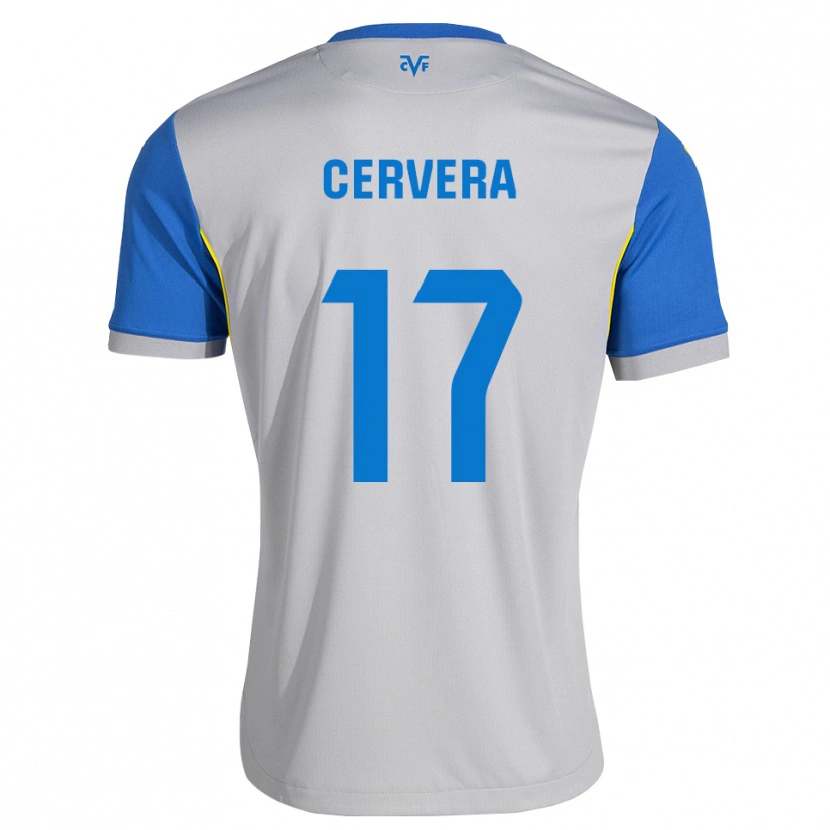 Danxen Dames Mario Cervera #17 Dodgerblauw Grijs Uitshirt Uittenue 2026/27 T-Shirt