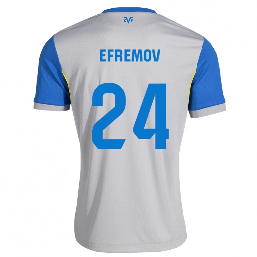 Danxen Dames Anton Efremov #24 Dodgerblauw Grijs Uitshirt Uittenue 2026/27 T-Shirt