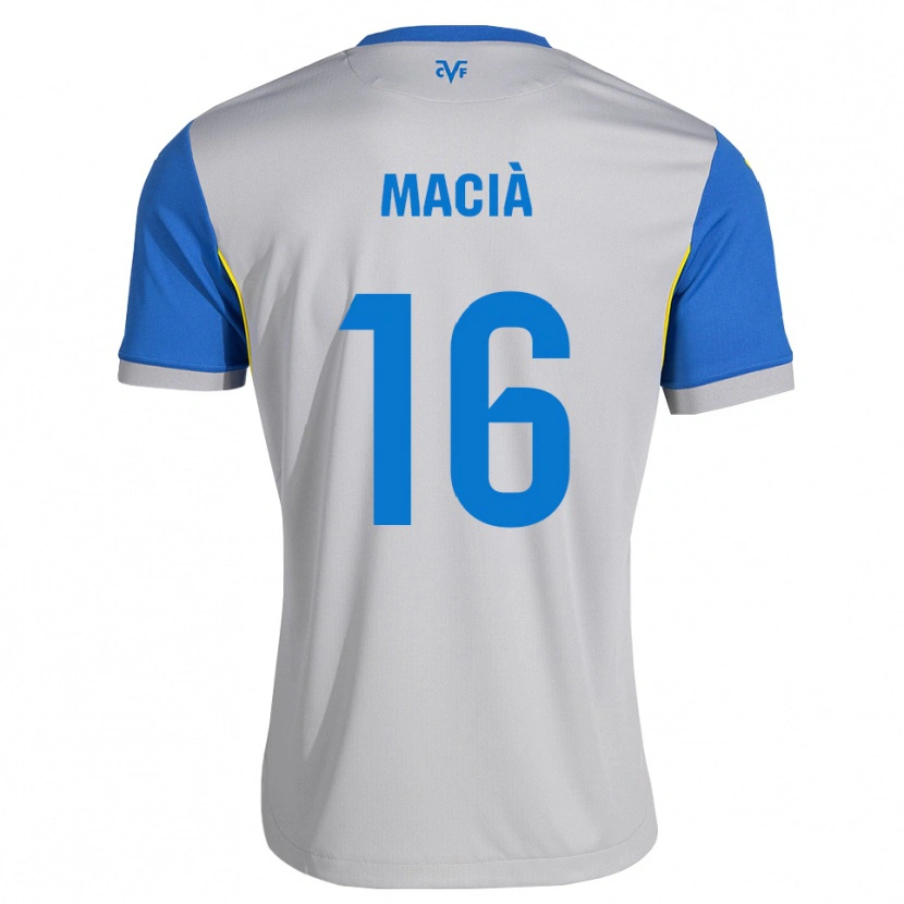 Danxen Dames Carlos Macià #16 Dodgerblauw Grijs Uitshirt Uittenue 2026/27 T-Shirt