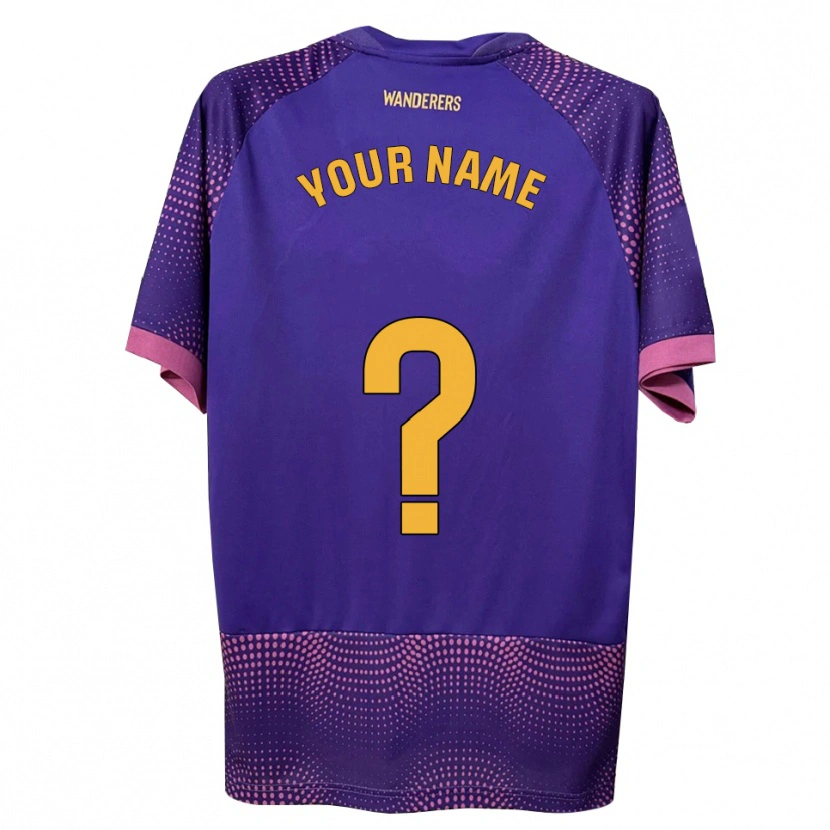 Danxen Dames Uw Naam #0 Paars Wit Roze Uitshirt Uittenue 2026/27 T-Shirt